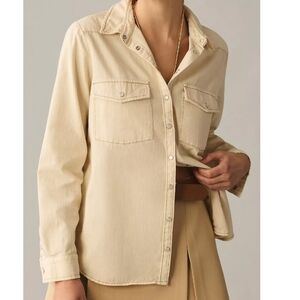 Pilcro Anthropology Pearl Snap Buttons Long Sleeve Western Rodeo Shirt  Size M